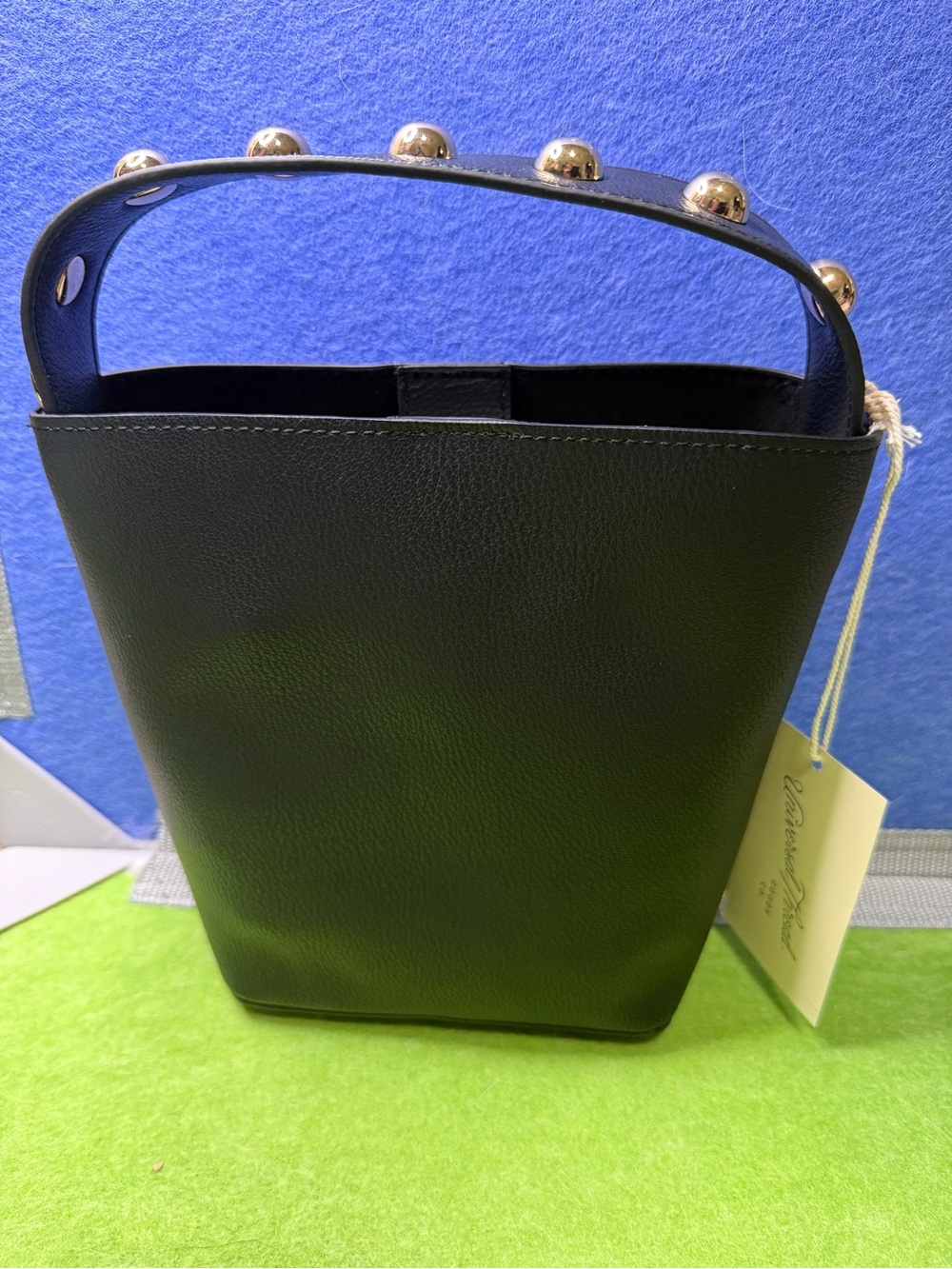 Universal Thread Black Mini Bucket Bag with Gold Stud Handle